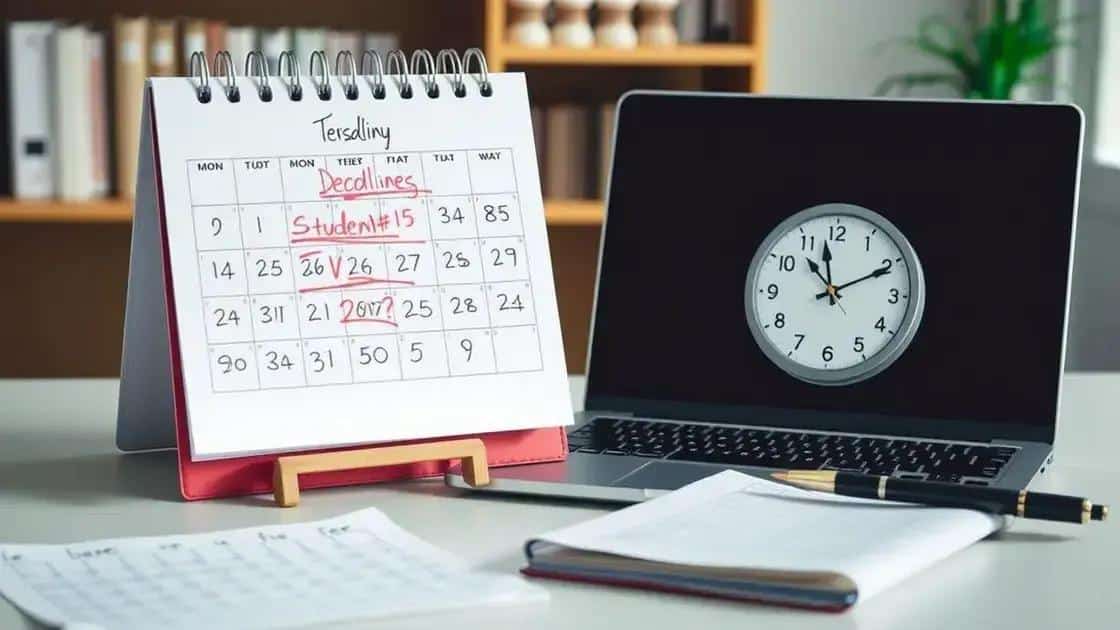 Important deadlines for applications