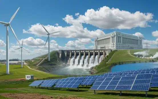 Illustration of diverse renewable energy technologies funded by the U.S. Department of Energy