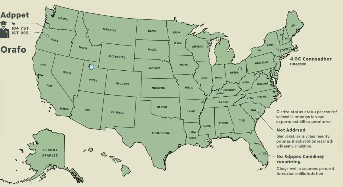 US map illustrating state-by-state Medicaid expansion status and policy changes