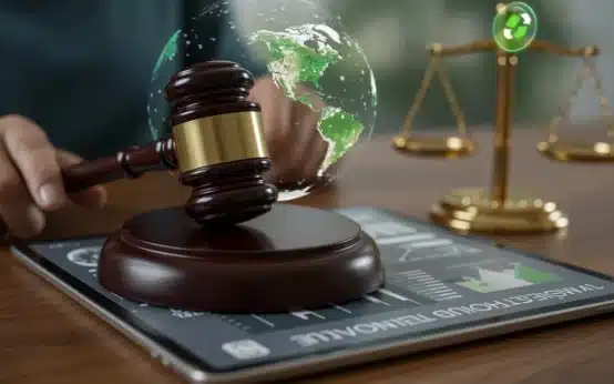 Gavel on tablet symbolizing climate executive order regulations