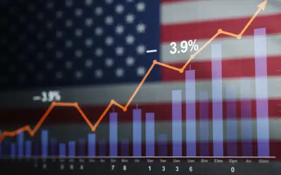 Graph showing U.S. unemployment rate holding steady at 3.9 percent, indicating economic stability.