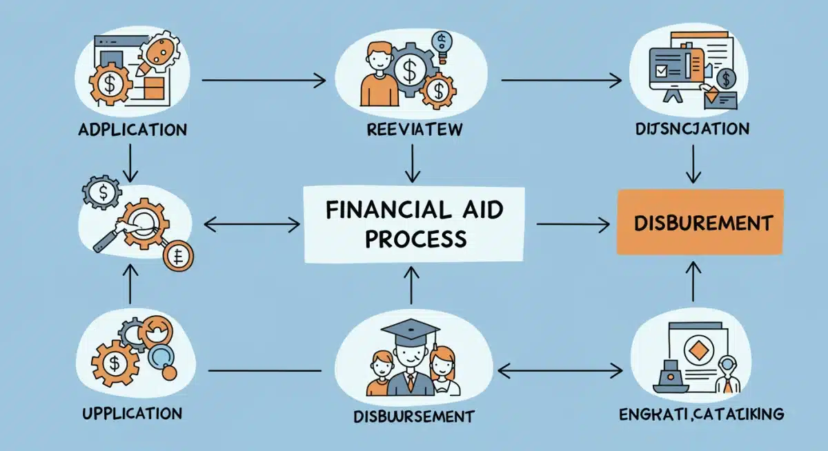 Simplified flowchart illustrating the federal student aid application process.