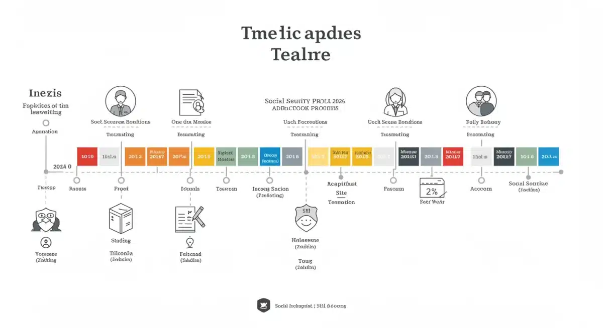Social Security application timeline with key 2026 deadlines marked