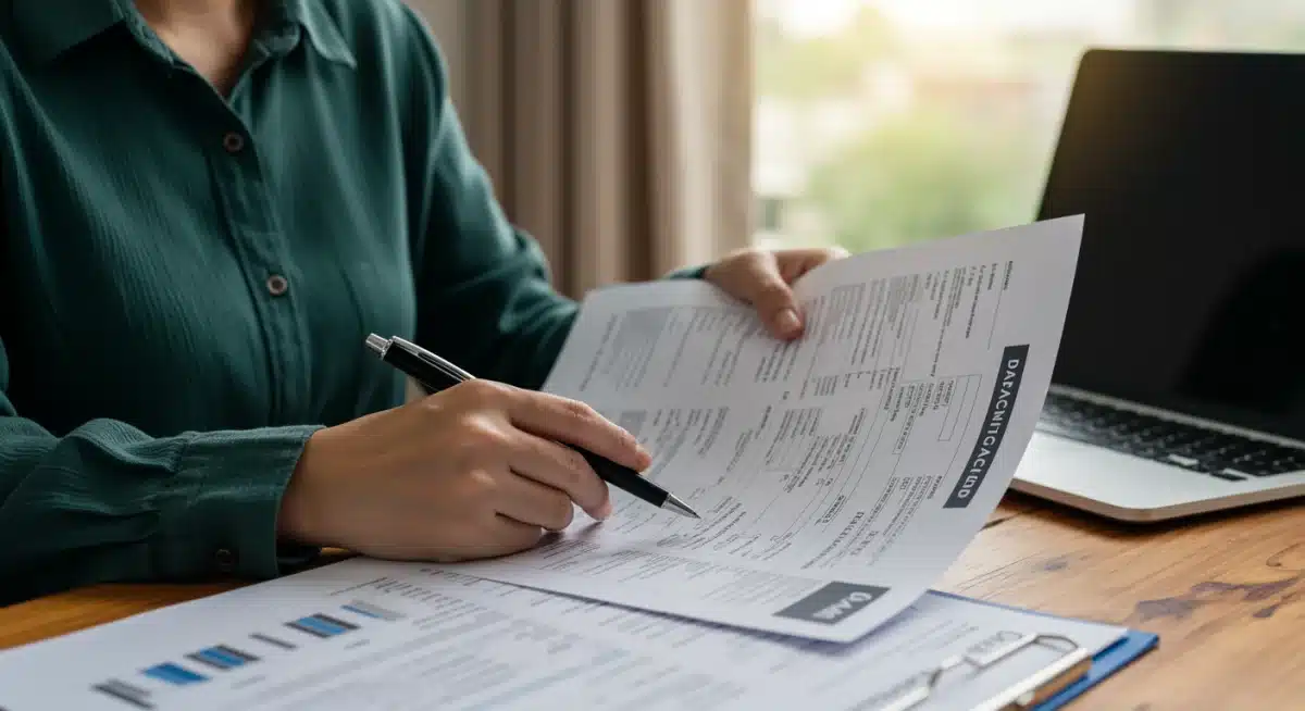 Individual carefully filling out LIHEAP application forms