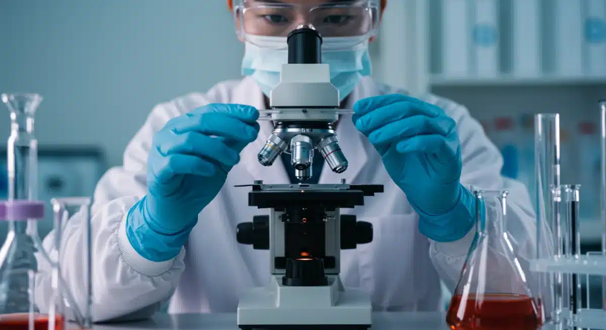 Scientist analyzing samples for new viral strains