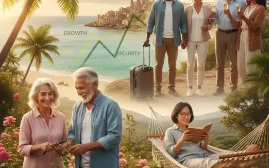 Diverse retirees enjoying life, symbolizing successful retirement planning