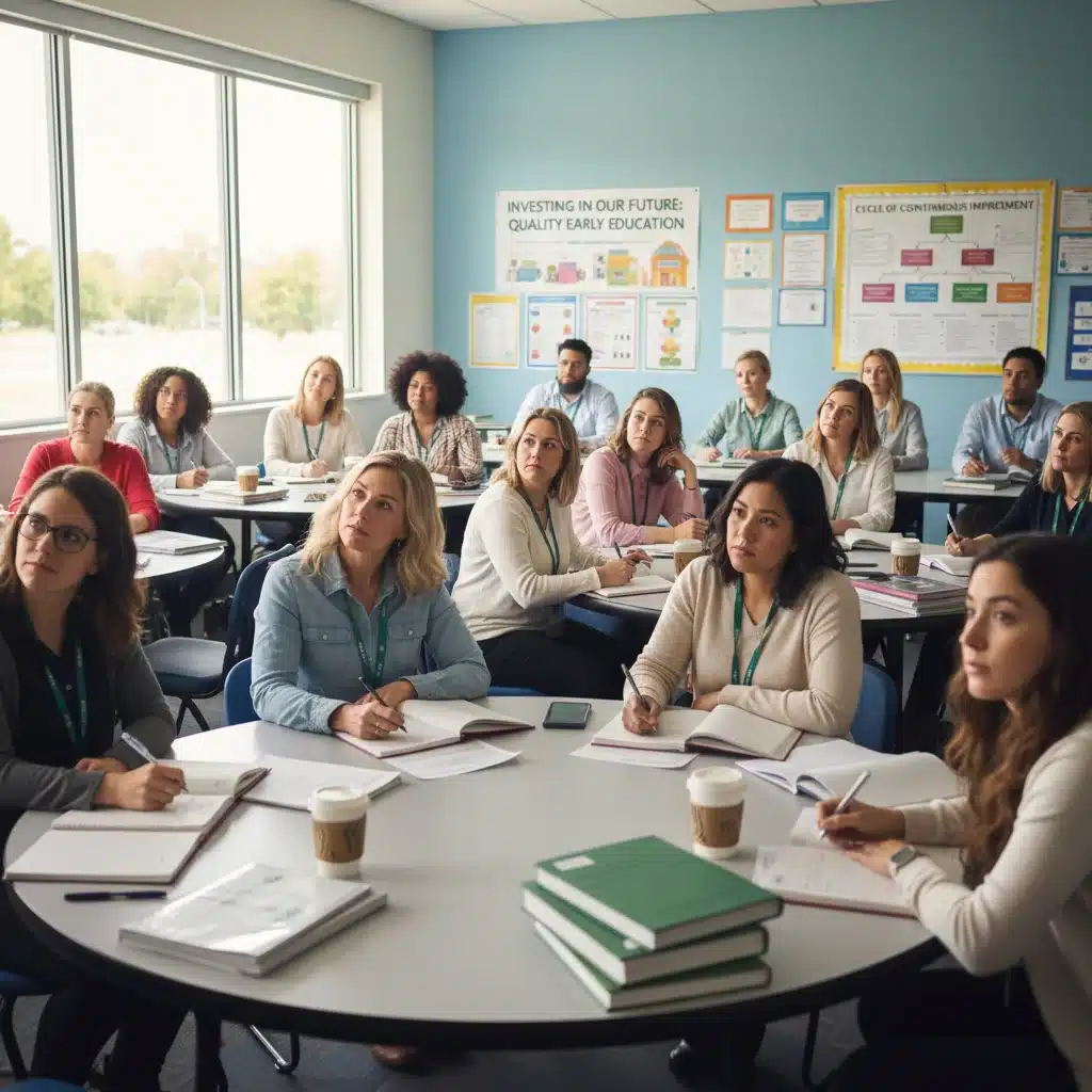 Early childhood educators in a professional development training session.