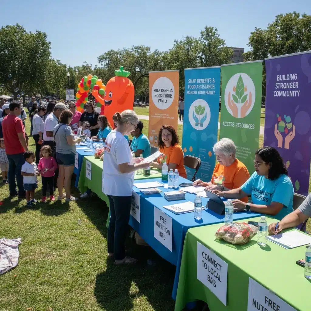 Community outreach event for food assistance programs