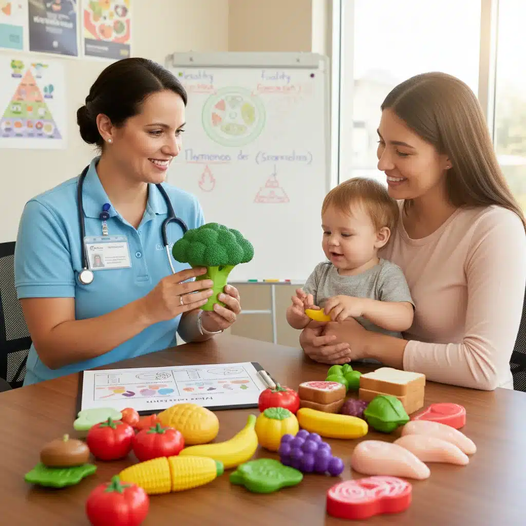 Nutritionist providing guidance to WIC participant