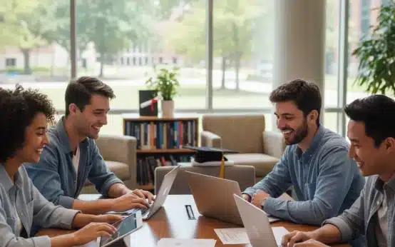 Students reviewing Federal Student Aid documents for Fall 2026 enrollment